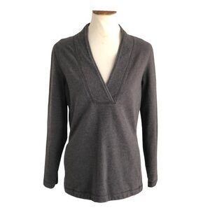 Eddie Bauer fleece v-neck pullover sweatshirt